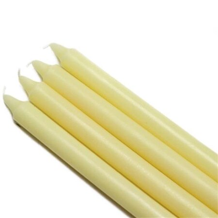 Jeco Jeco CEZ-091 10 in. Straight Taper Candles; Ivory - 12 Piece CEZ-091